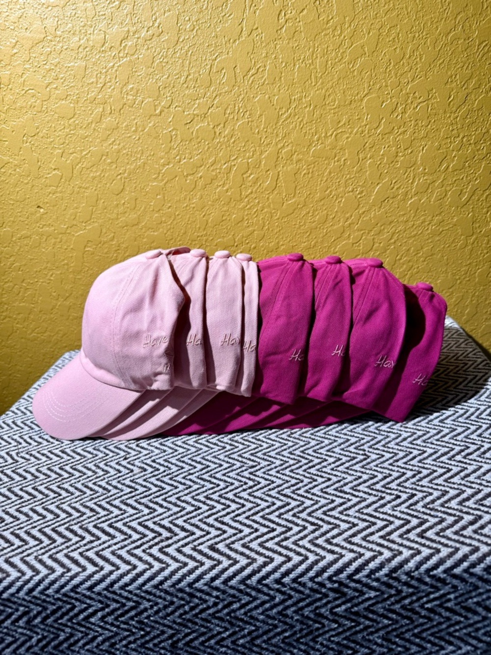 Pink "Have a Nice Day" Open Back High Pony Baseball Cap - NWOT - Picture 2 of 10